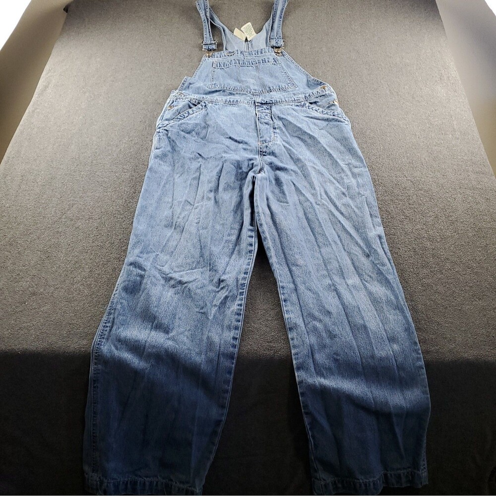 Vintage 90s St Johns Bay Bib Overall Women’s Large Tall Classic Denim Stone Wash